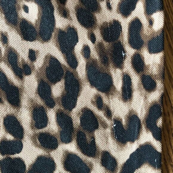 REFORMATION Leopard Print Straight Leg Jeans Pants Women's Size 24 - Picture 9 of 9
